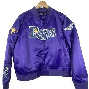 Pro Standard Tampa Bay Rays Purple  Varsity Jacket Mens 2XL MLB Bomber